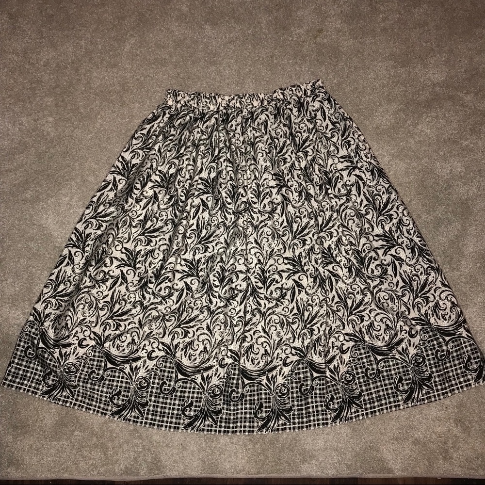 Black and cream skirt